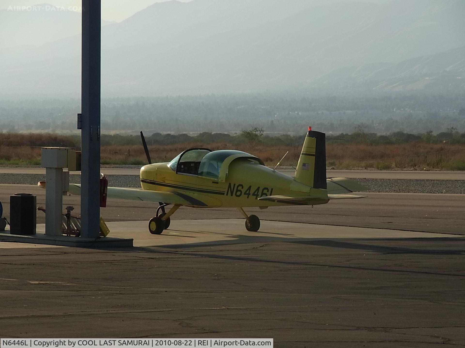 N6446L, 1972 American Aviation AA-1A Trainer C/N AA1A-0446, Redlands Airport Fuel Pit