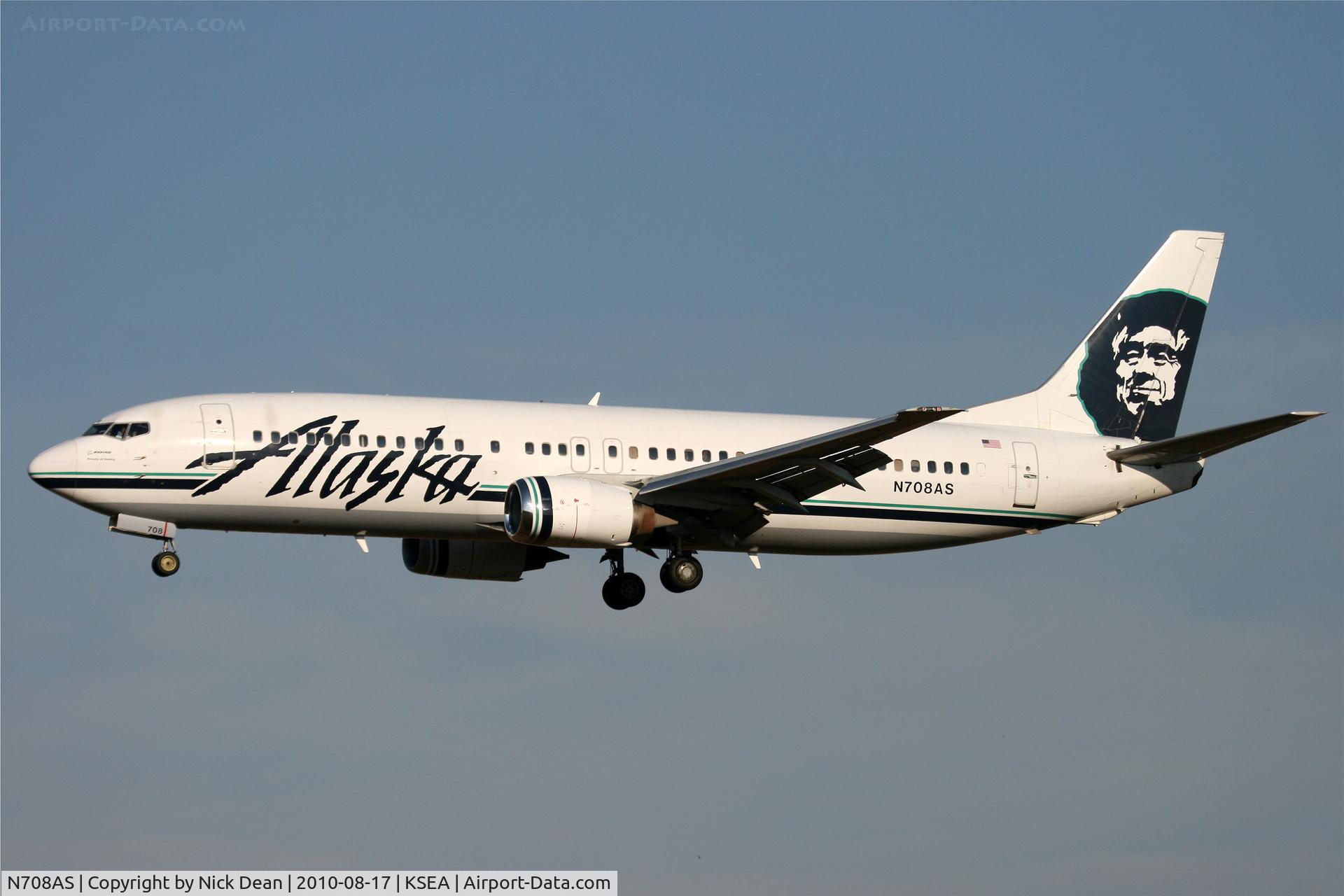 N708AS, 1999 Boeing 737-490 C/N 28895, KSEA