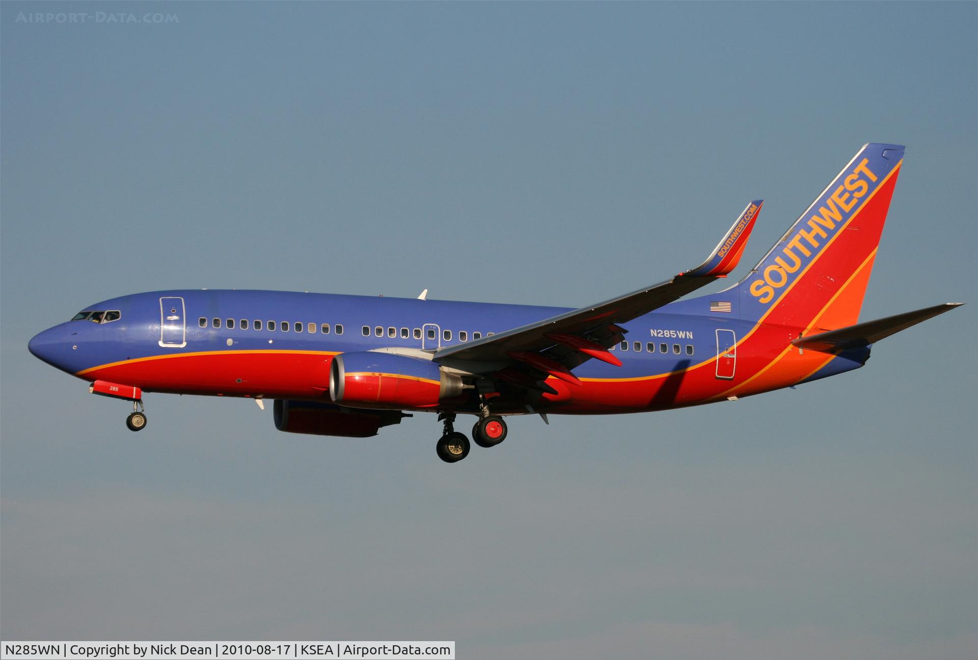 N285WN, 2007 Boeing 737-7H4 C/N 32536, KSEA