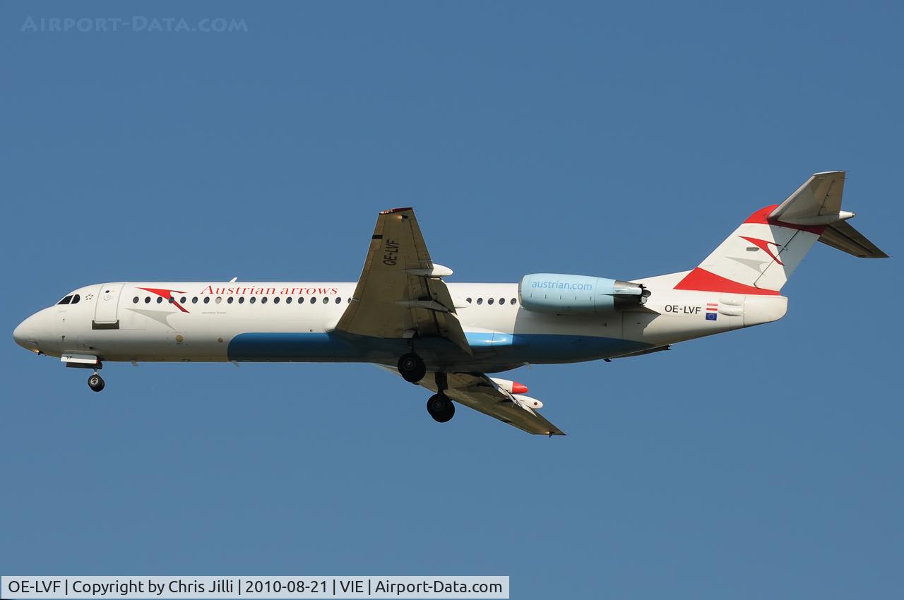 OE-LVF, 1993 Fokker 100 (F-28-0100) C/N 11483, AUA