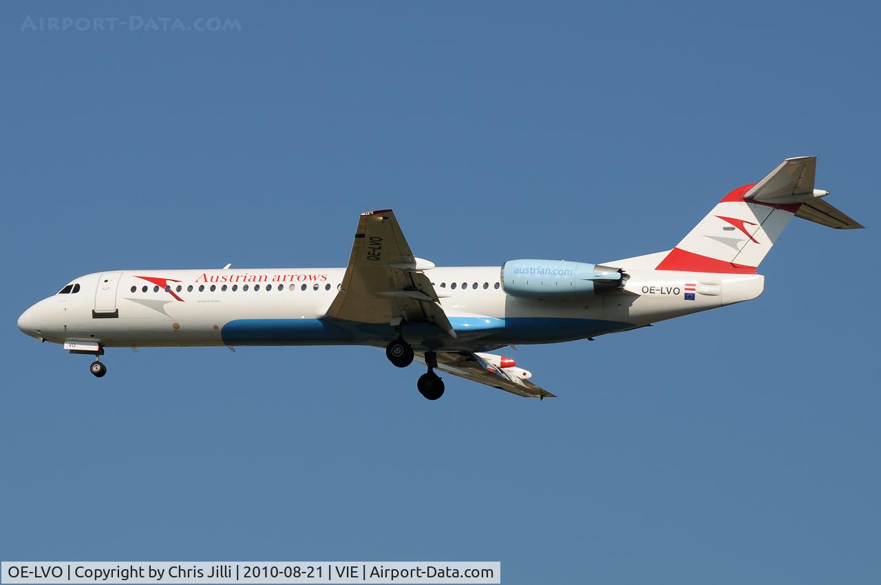 OE-LVO, 1993 Fokker 100 (F-28-0100) C/N 11460, AUA