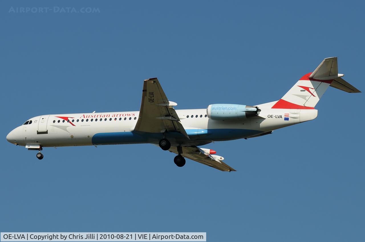 OE-LVA, 1994 Fokker 100 (F-28-0100) C/N 11490, AUA