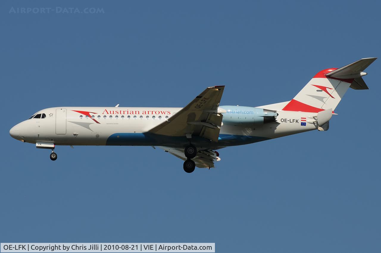 OE-LFK, 1995 Fokker 70 (F-28-0070) C/N 11555, AUA