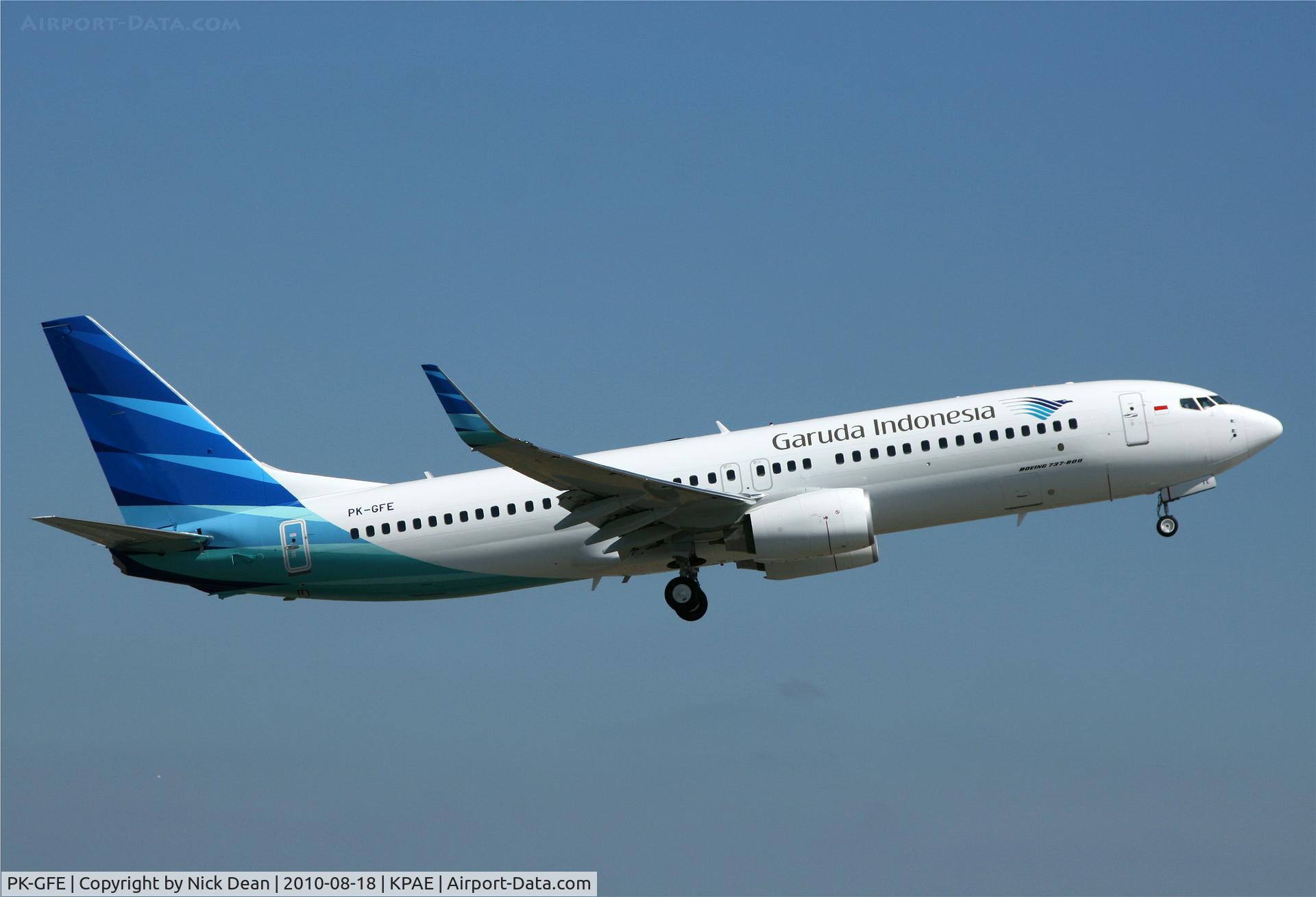 PK-GFE, 2010 Boeing 737-86N C/N 36804, KPAE