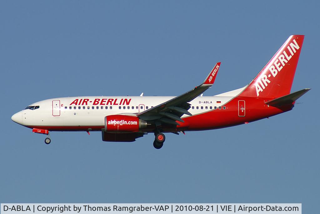 D-ABLA, 2007 Boeing 737-76J C/N 36114, Air Berlin Boeing 737-700