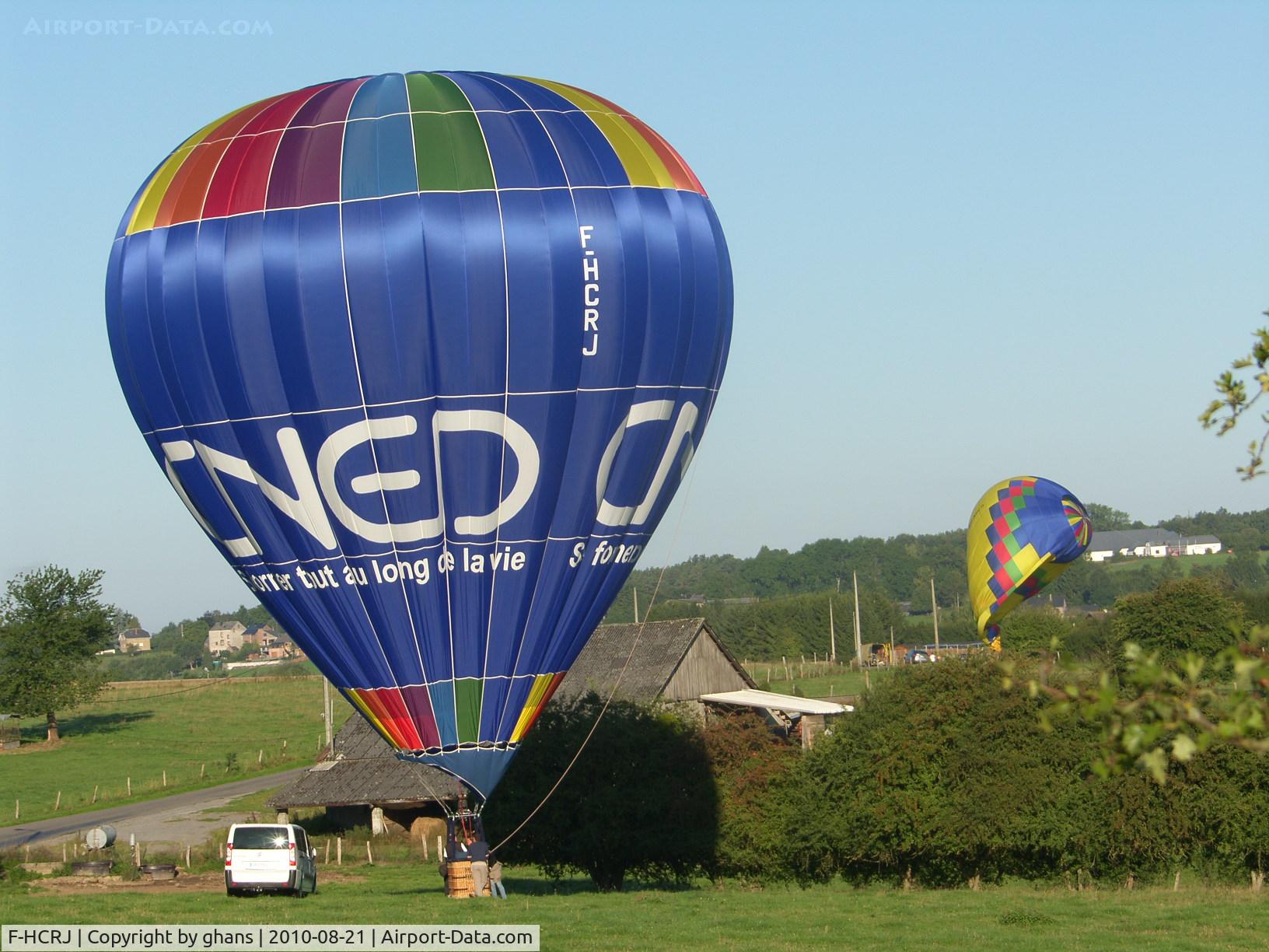 F-HCRJ, Llopis Balloons MA3000 C/N 188, Just landed in a field near Heyd, Belgium