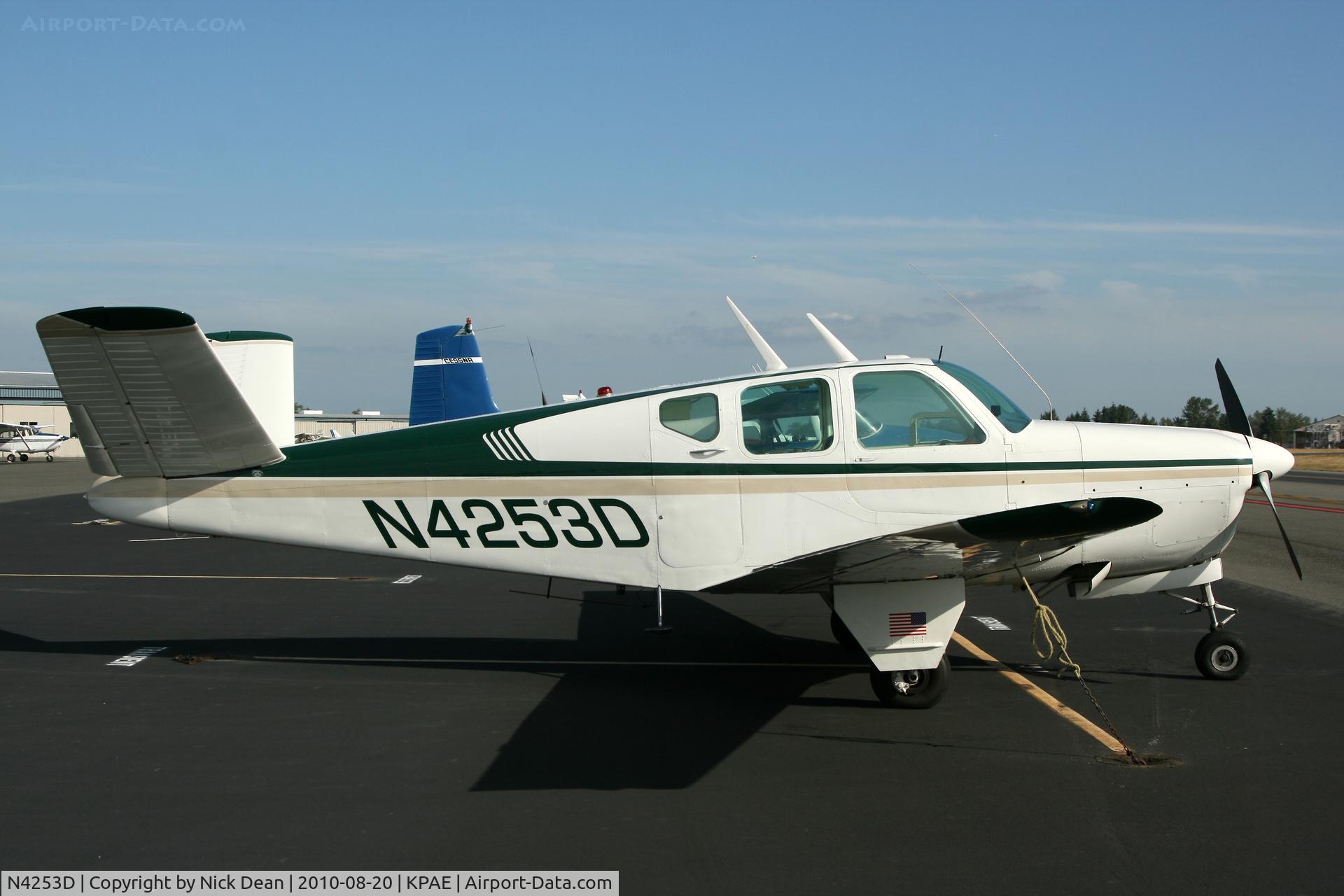 N4253D, 1956 Beech G35 Bonanza C/N D-4470, KPAE