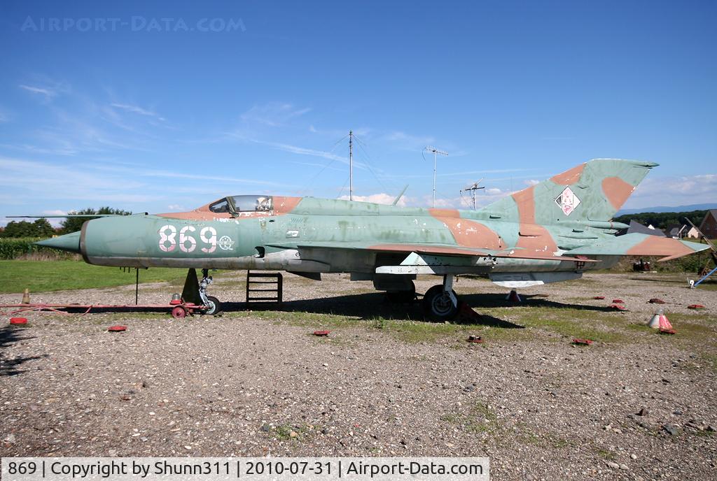 869, Mikoyan-Gurevich MiG-21SPS C/N 94A4503, S/n 94A4503 - West Germany Air Force MiG-21SPS preserved at the Hatten Museum...