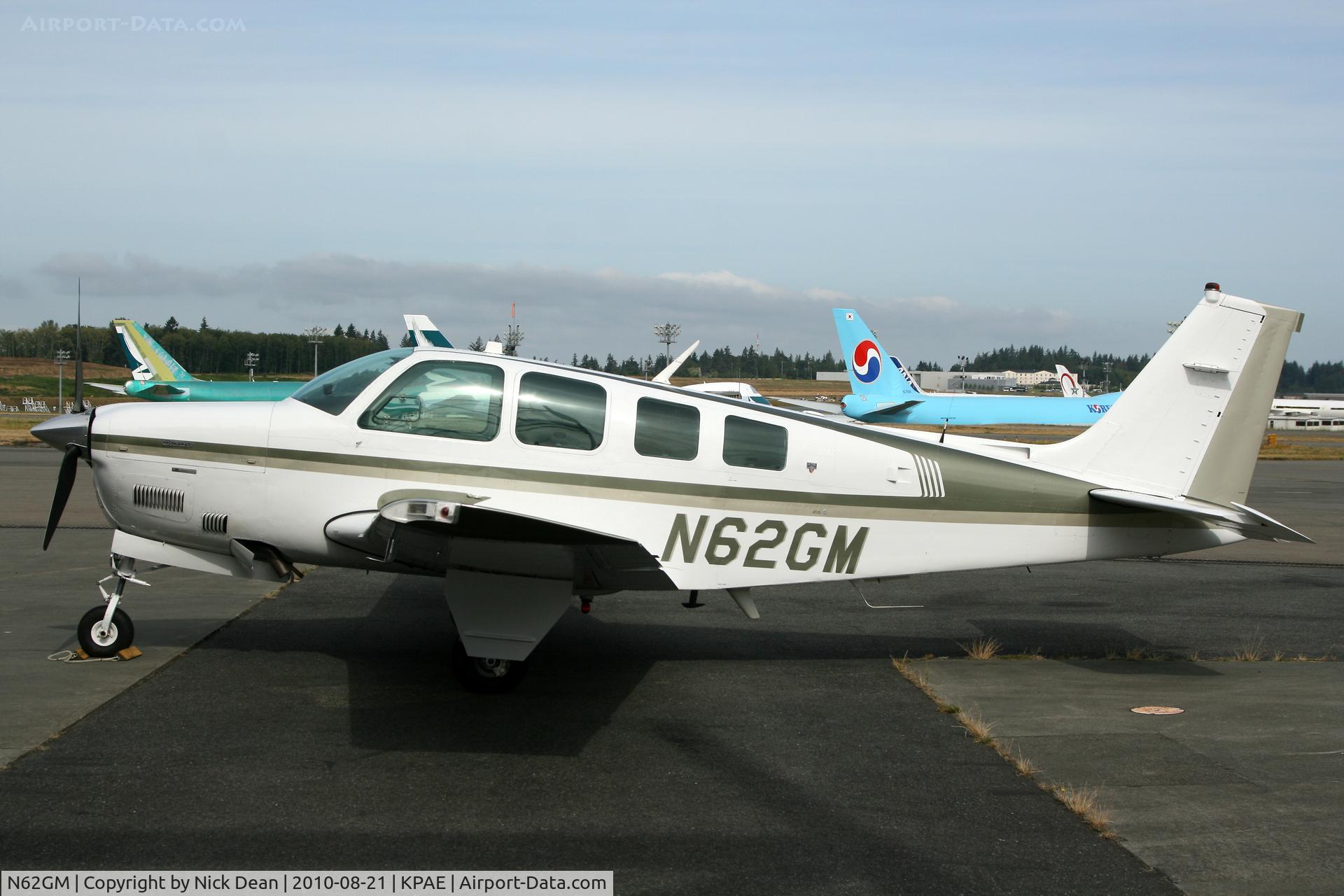 N62GM, 1980 Beech A36 Bonanza 36 C/N E-1713, KPAE
