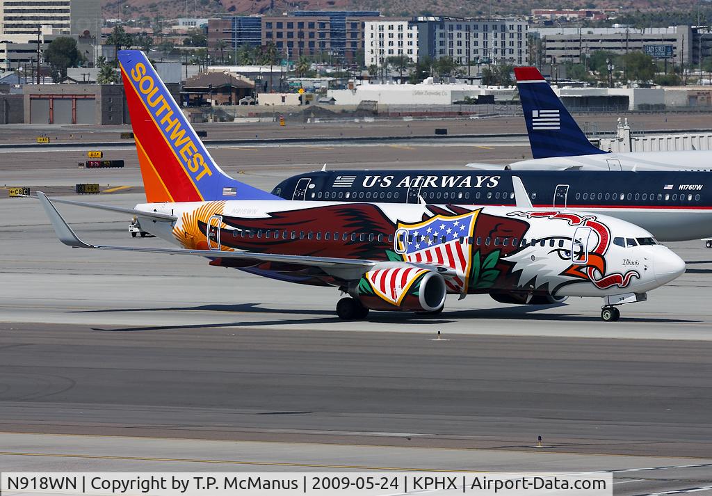 N918WN, 2008 Boeing 737-7H4 C/N 29843, Southwest B-737 displaying 