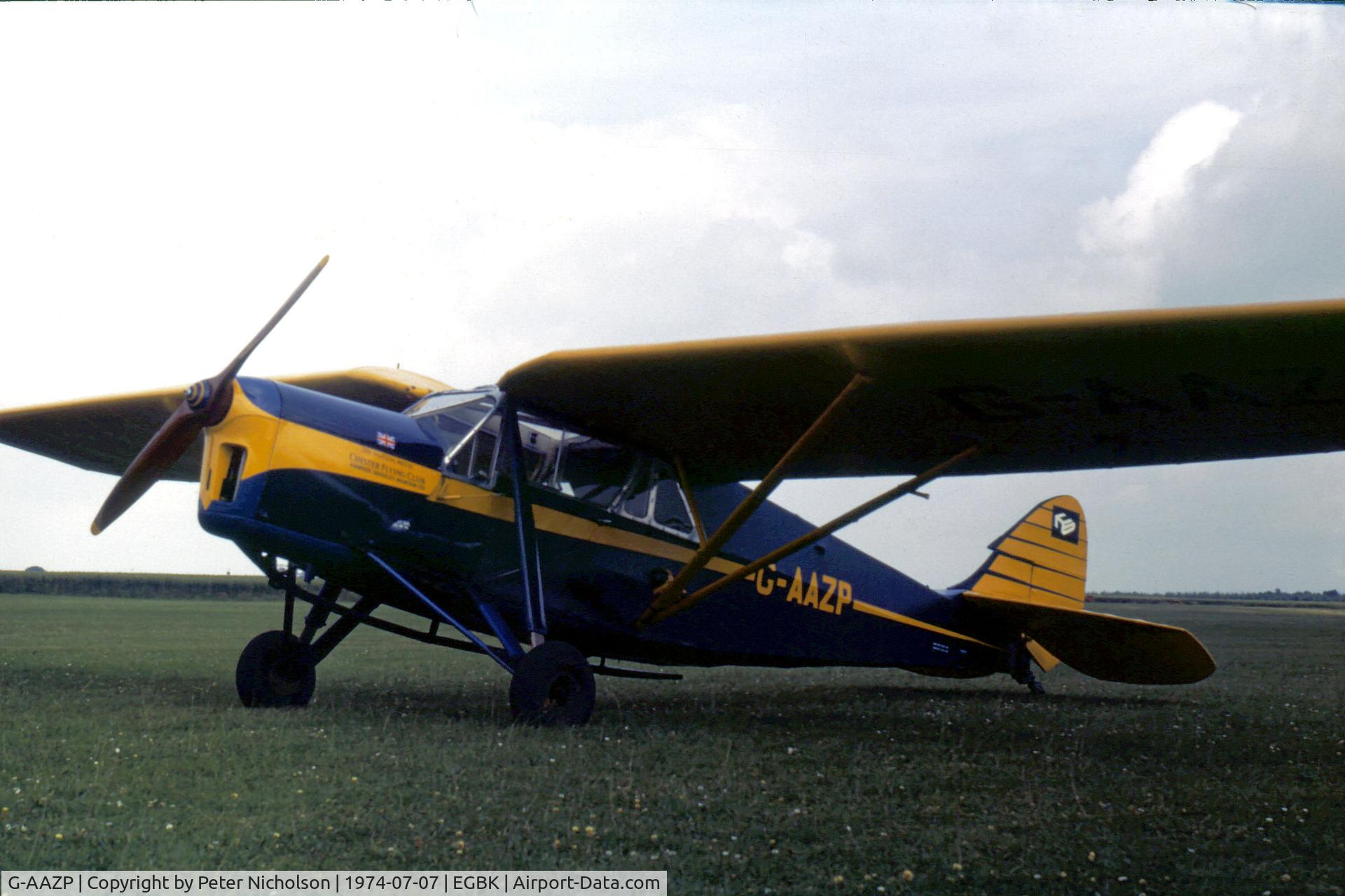 G-AAZP, 1930 De Havilland DH.80A Puss Moth C/N 2047, DH.80A Puss Moth at the 1974 Popular Flying Association's Fly-In at Sywell