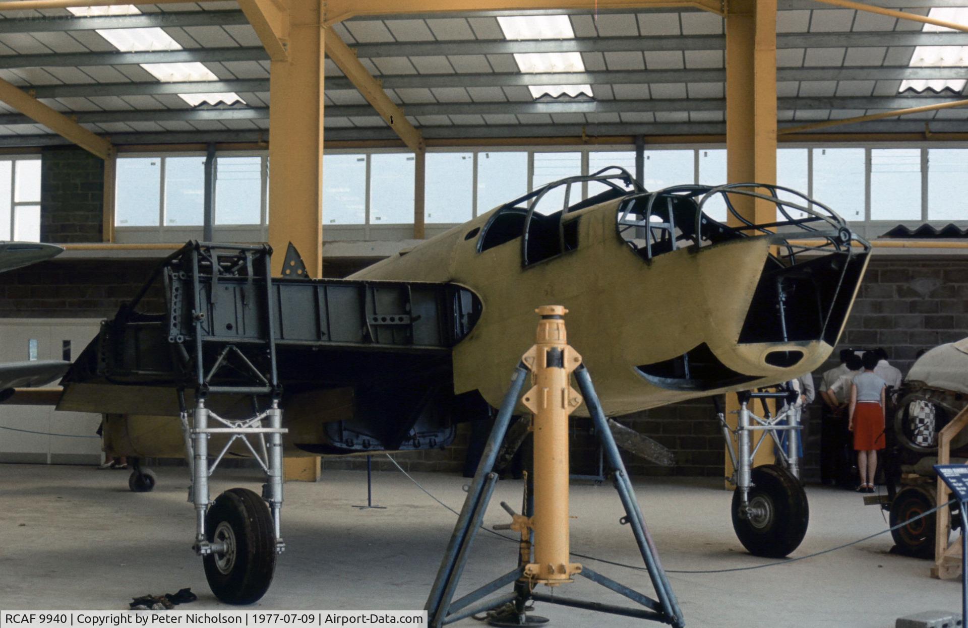 RCAF 9940, Fairchild Bolingbroke Mk.IVT C/N 962, This Bolingbroke seen undergoing restoration by the Strathallan Collection in the Summer of 1977.