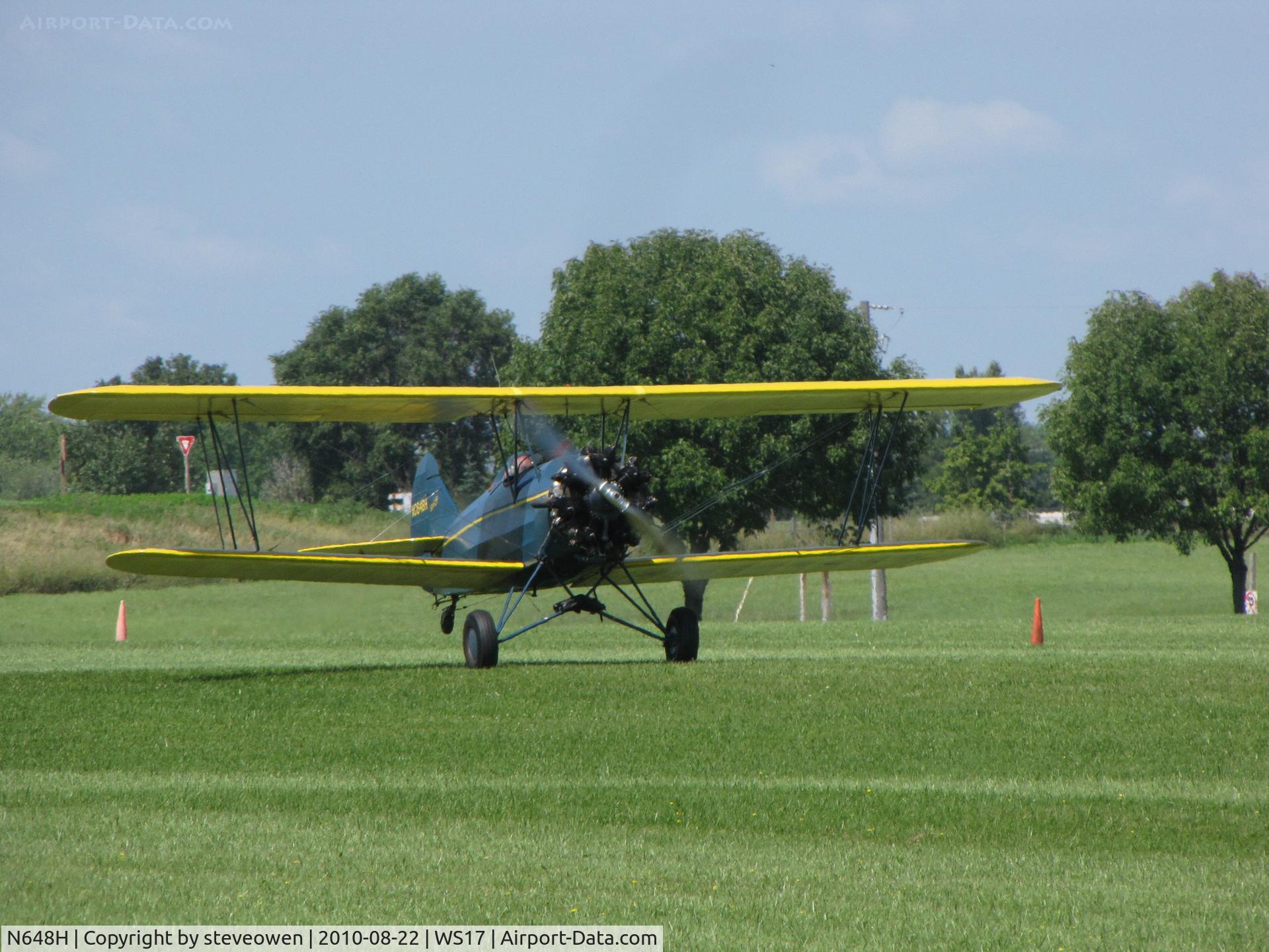 N648H, 1929 Curtiss-Wright Travel Air E-4000 C/N 1224, Landing at Pioneer Airport Oshkosh WI USA