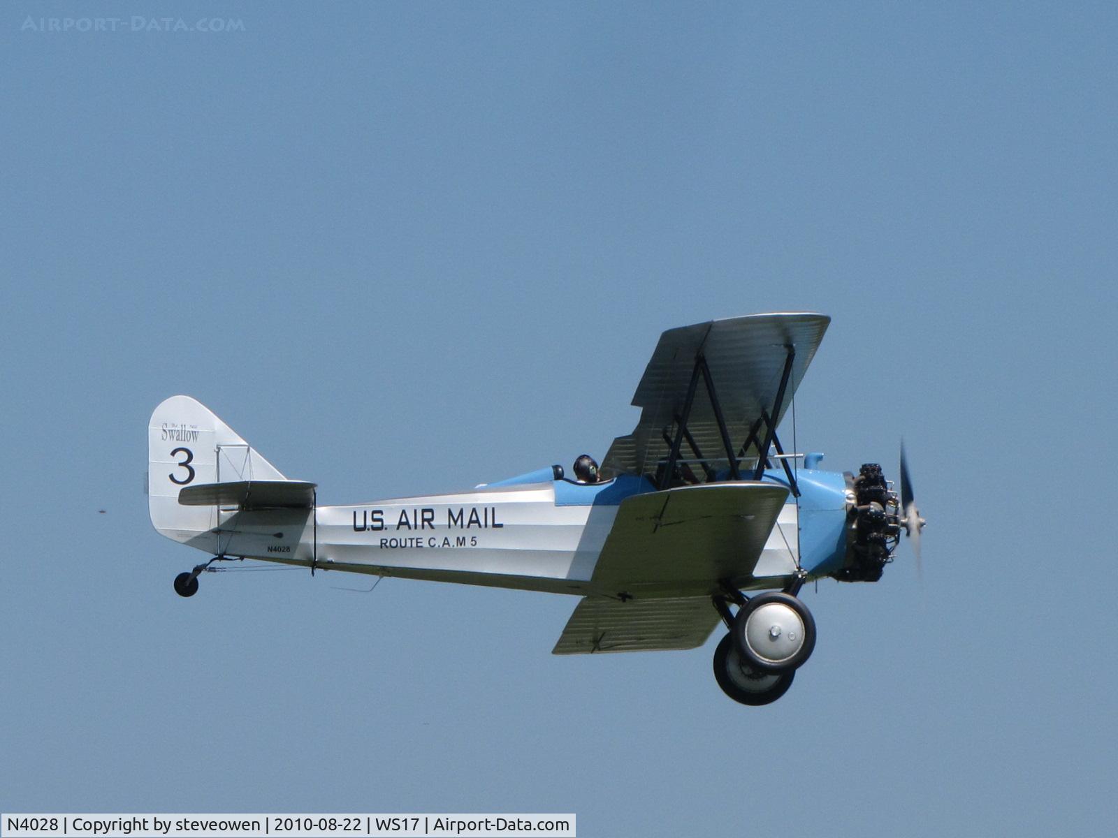 N4028, 1927 Swallow OX-5 Swallow C/N 899, Open cockpit on a summer's day does it get better than this?