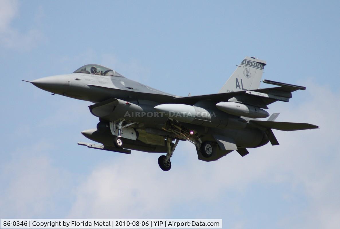 86-0346, 1986 General Dynamics F-16C Fighting Falcon C/N 5C-452, F-16C