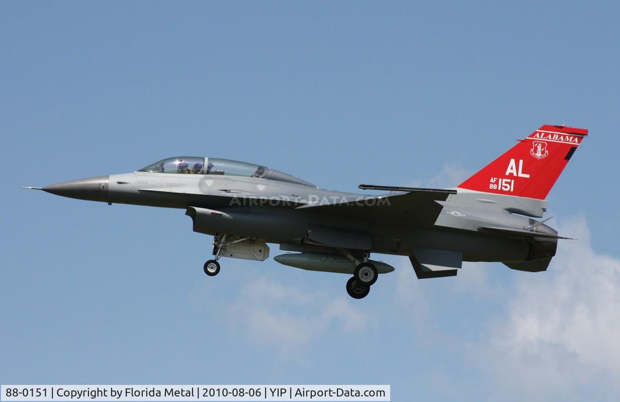 88-0151, 1988 General Dynamics F-16D Fighting Falcon C/N 5D-86, F-16D