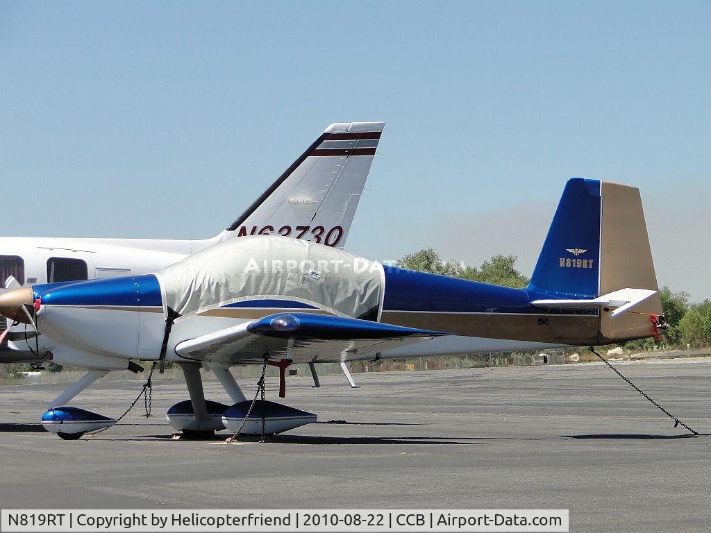 N819RT, 2007 Vans RV-7A C/N R001, Tied down, covered from the sun and parked in transient parking