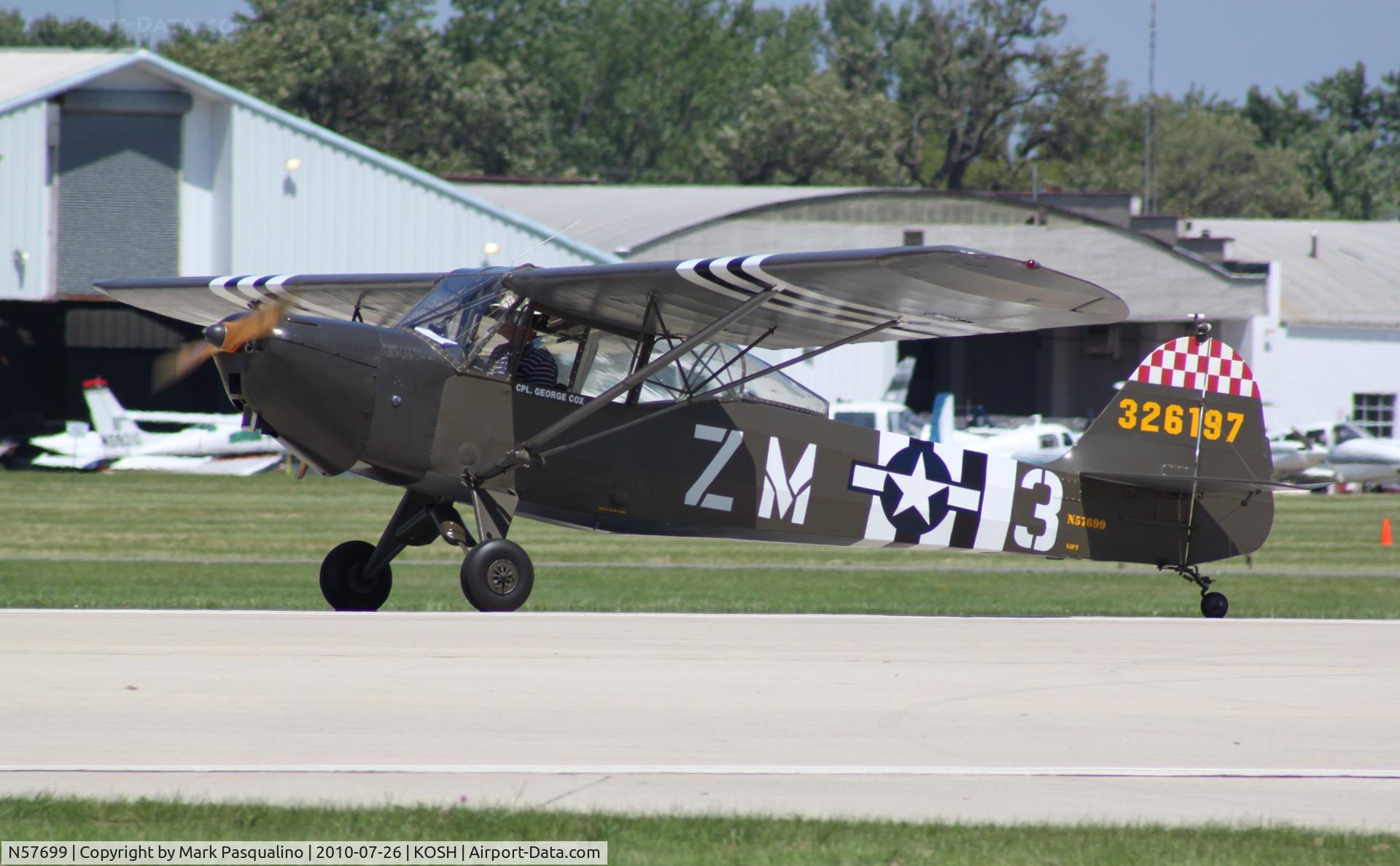 N57699, 1943 Taylorcraft DCO-65 C/N 5509, Taylorcraft L-2M