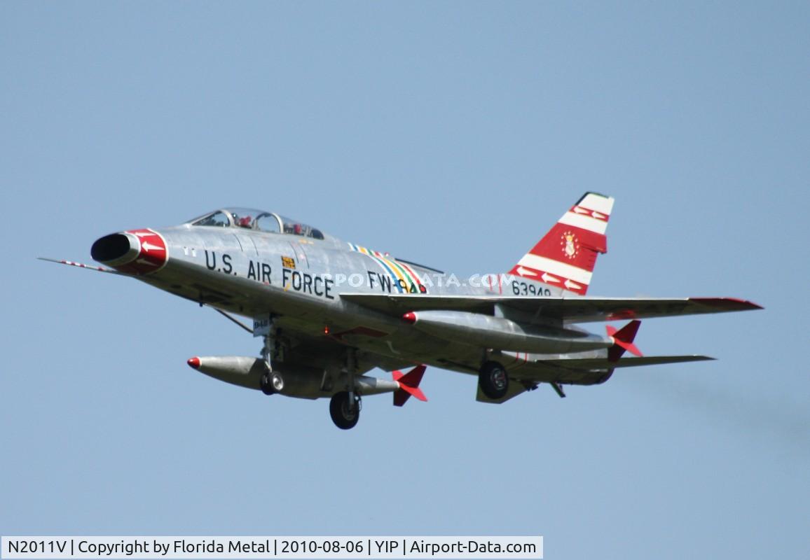 N2011V, 1958 North American F-100F Super Sabre C/N 243-224, F-100