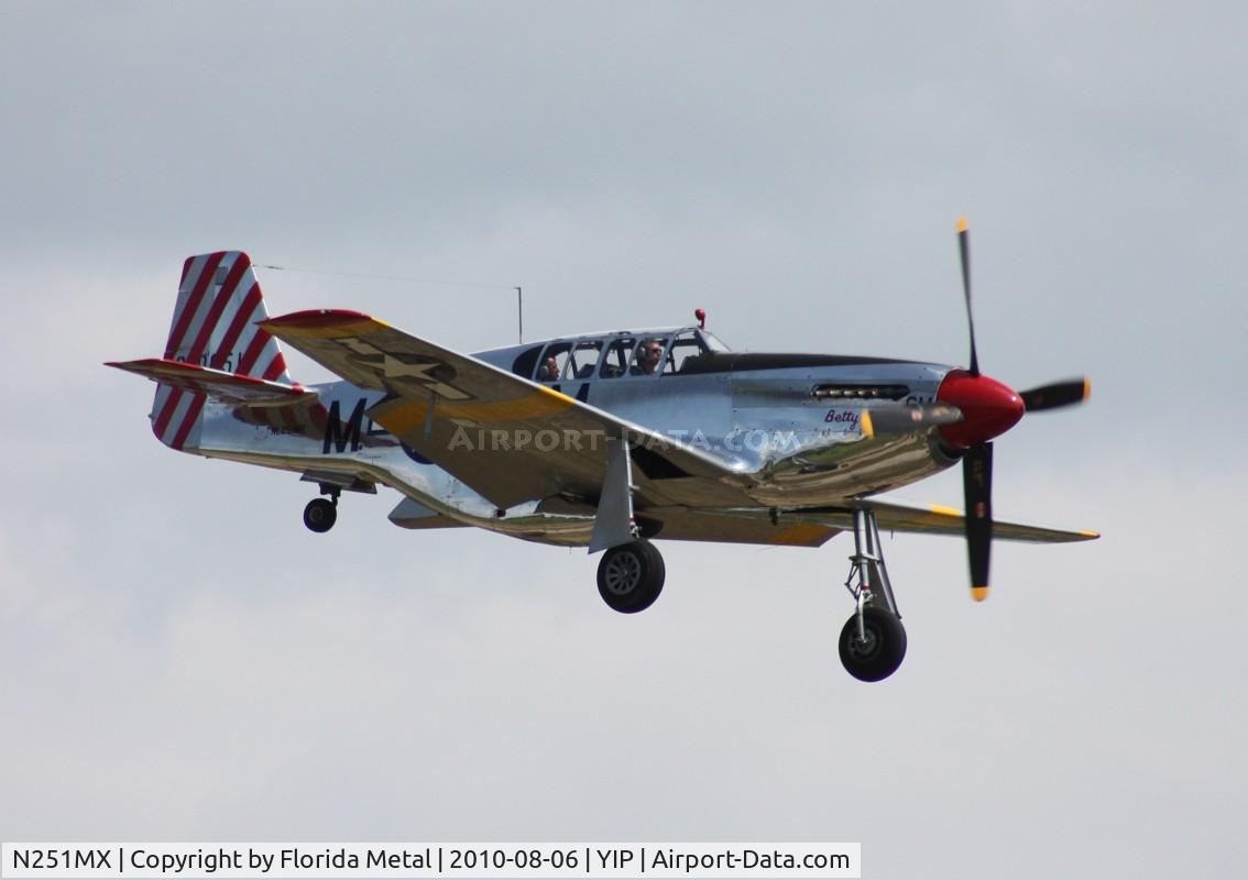 N251MX, 1943 North American P-51C-10 Mustang C/N 103-22730, Betty Jane
