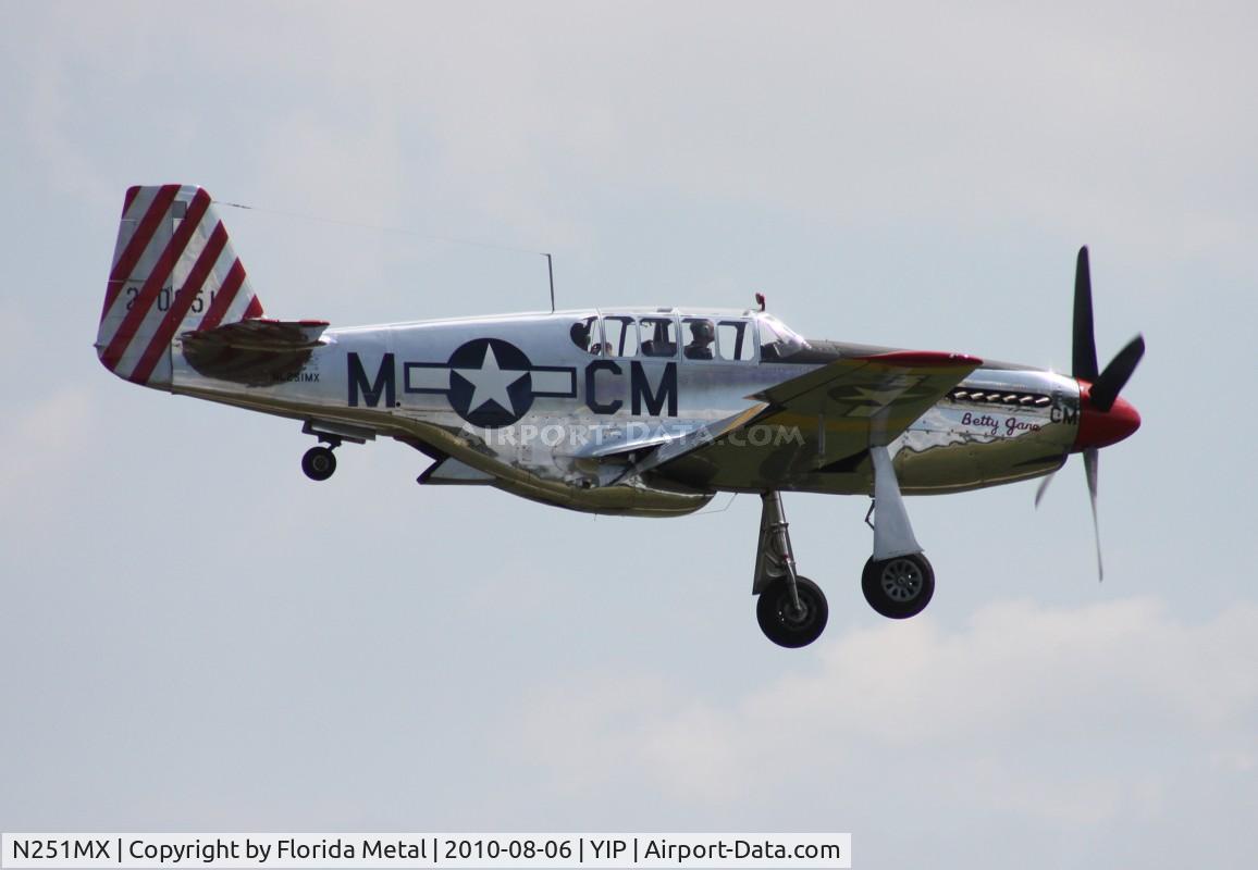 N251MX, 1943 North American P-51C-10 Mustang C/N 103-22730, P-51C Betty Jane