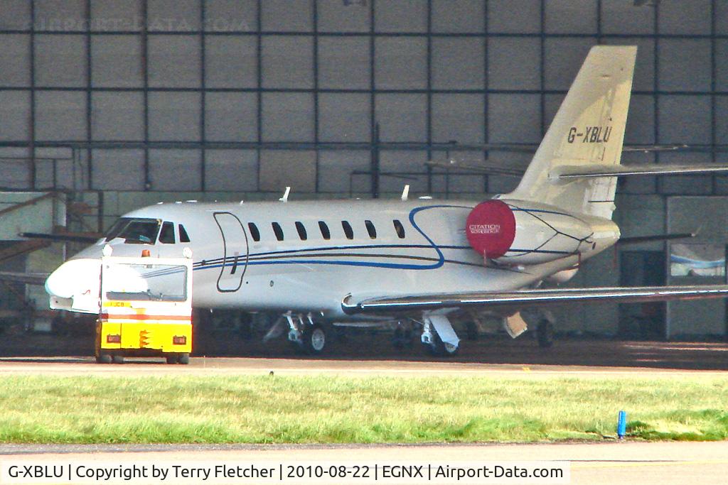 G-XBLU, 2007 Cessna 680 Citation Sovereign C/N 680-0143, 2007 Cessna CESSNA 680, c/n: 680-0143 at East Midlands