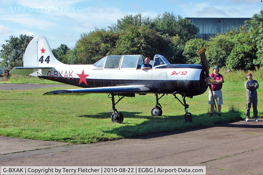G-BXAK, 1981 Bacau Yak-52 C/N 811508, 1981 Intreprinderea De Avioane Bacau YAK-52, c/n: 811508 at Leicester