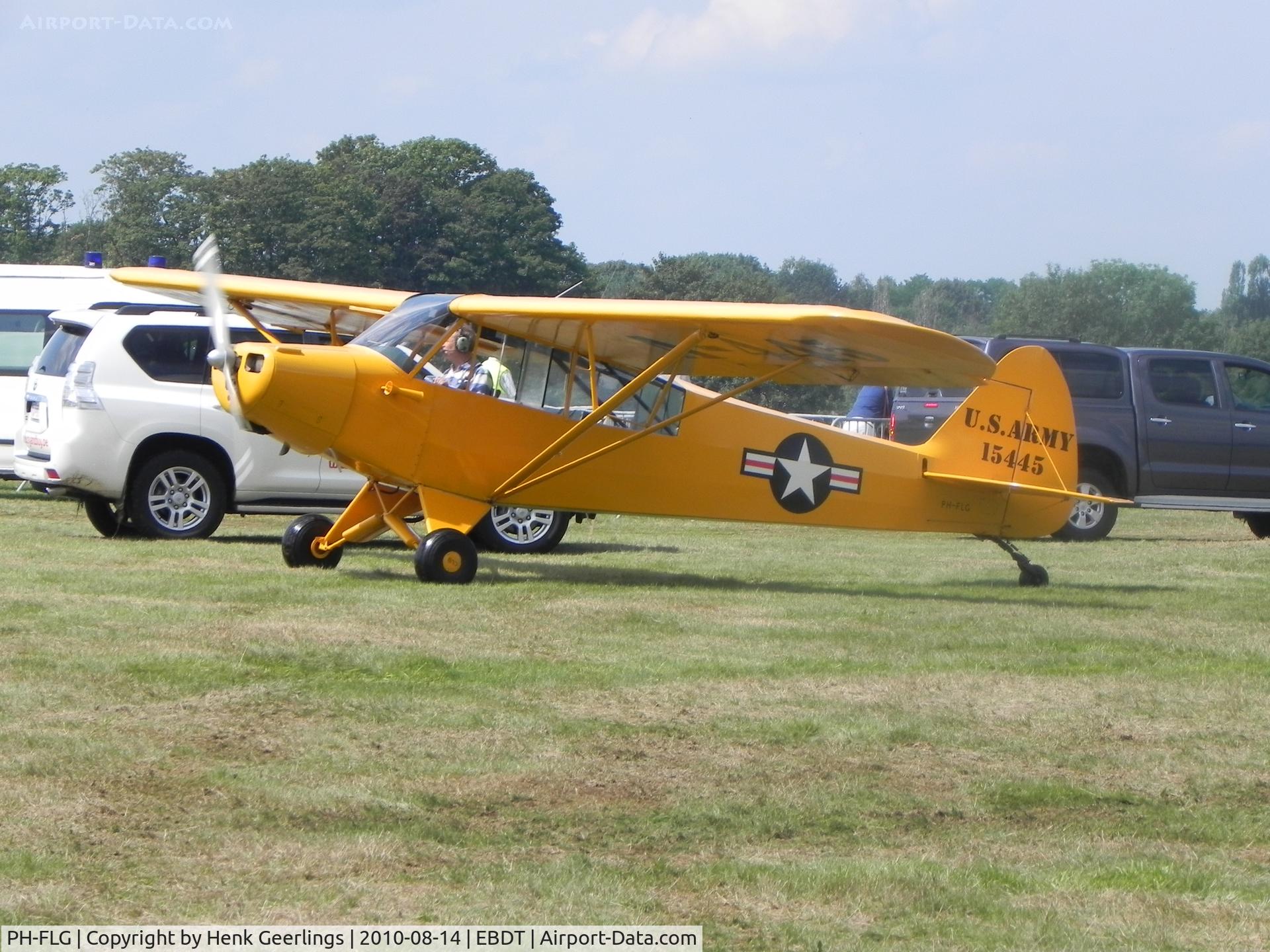 PH-FLG, 1952 Piper L-18C Super Cub C/N 18-1445, Schaffen - Diest , Belgium. Oldtimer Fly- In August 2010
