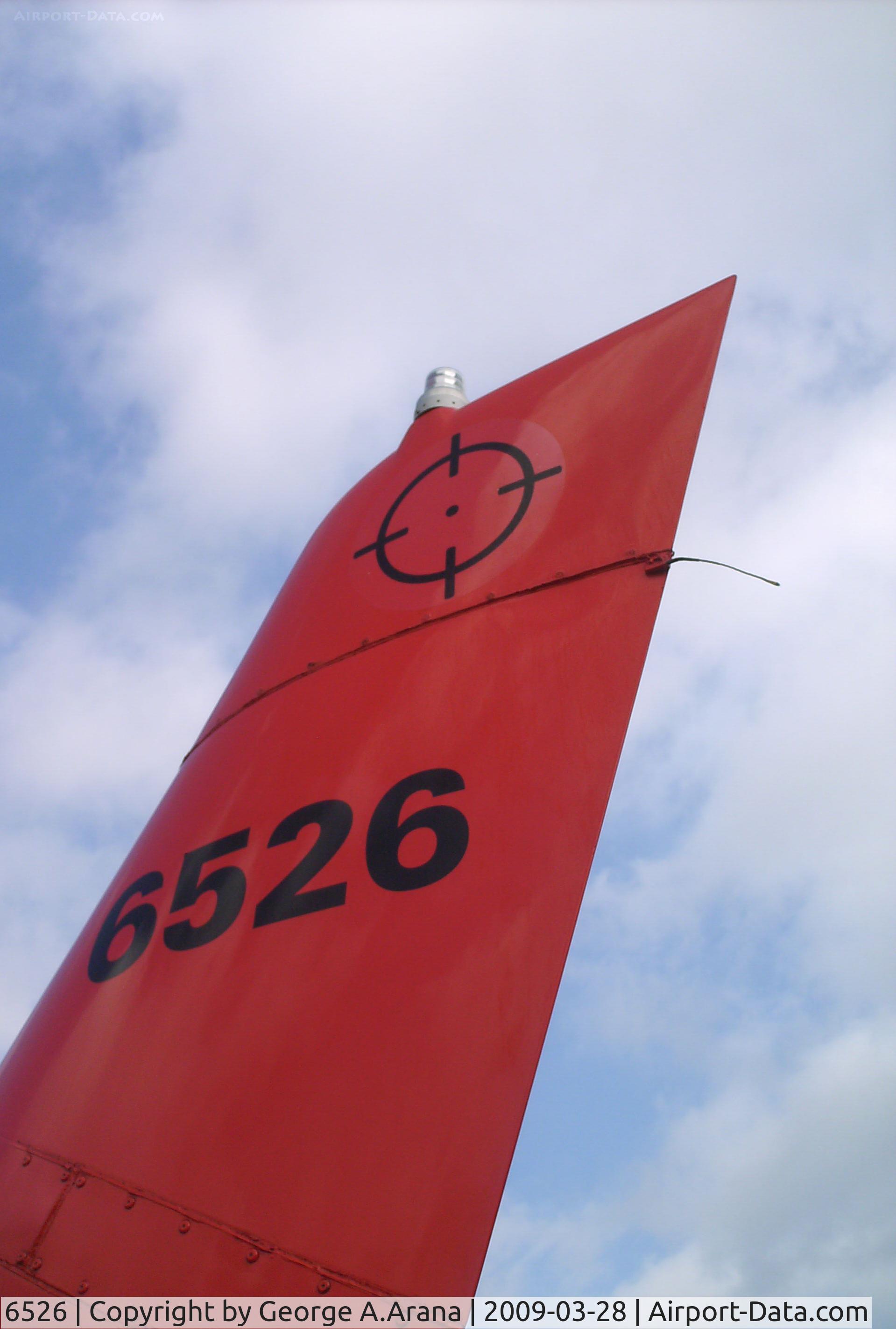 6526, Aerospatiale HH-65C Dolphin C/N 6044, Vertical fin and anti collision LED beacon