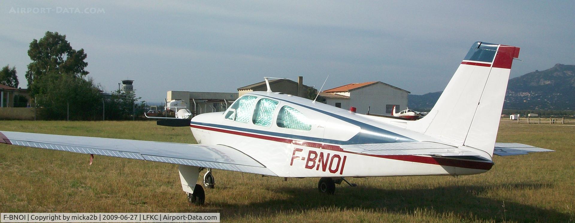 F-BNOI, 1966 Beechcraft 35-3CCA Debonair C/N CE-39, Parked.