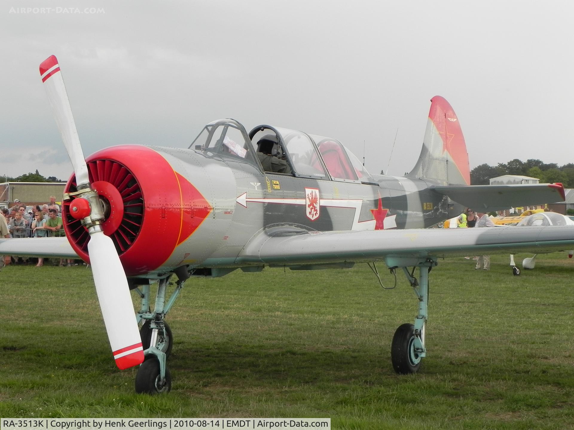 RA-3513K, 1989 Bacau Yak-52 C/N 899714, Schaffen - Diest , Belgium. Oldtimer Fly- In August 2010