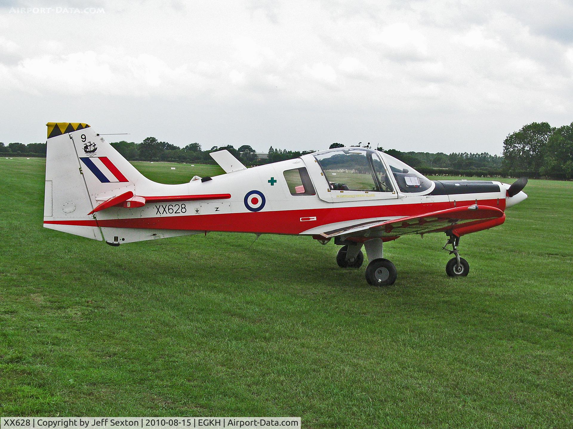 XX628, 1974 Scottish Aviation Bulldog T.1 C/N BH.120/293, Bulldog Trainer on static display at Headcorn Military Vehicle and Vintage Aircraft Weekend