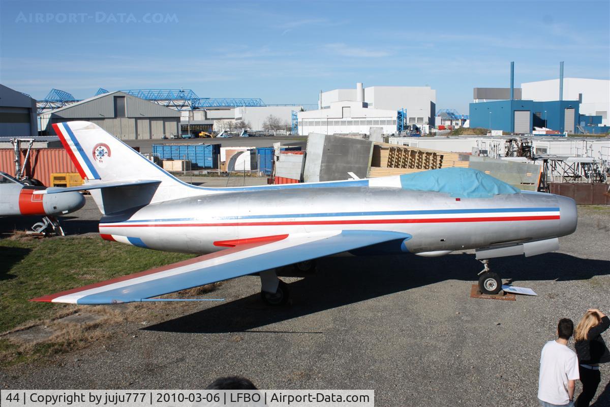 44, Dassault Mystere IVA C/N 44, on display at Ailes Anciennes Toulouse