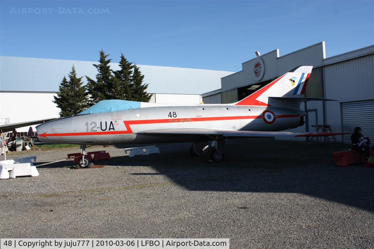 48, Dassault Super Mystere B.2 C/N 48, on display at Ailes Anciennes Toulouse