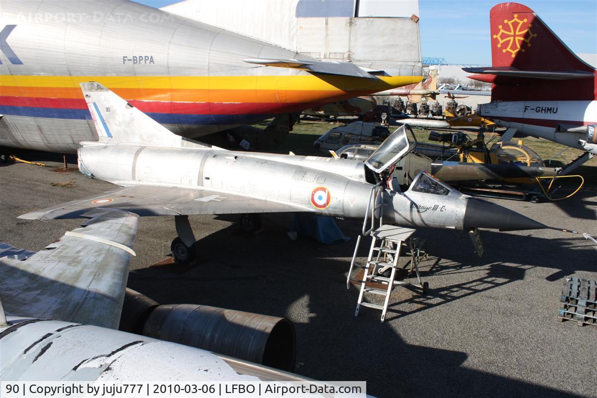90, Dassault Mirage IIIC C/N 90, on display at Ailes Anciennes Toulouse