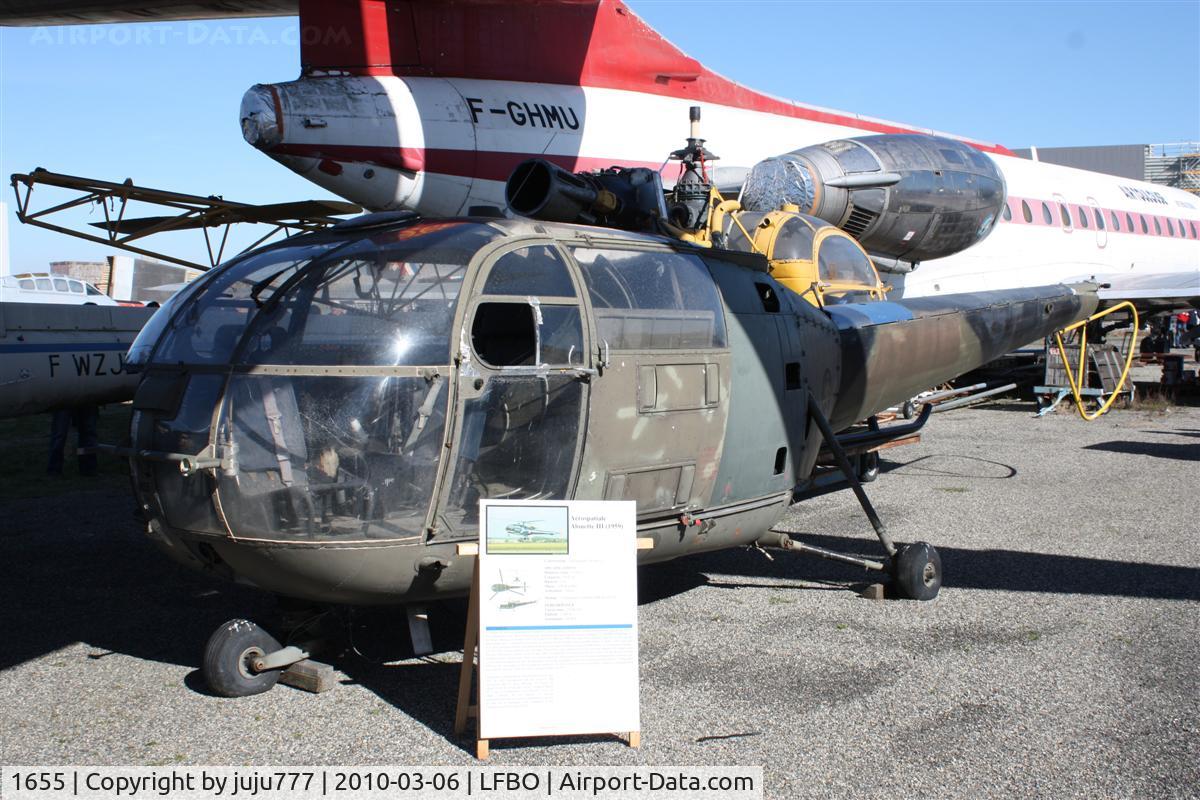 1655, 1969 Sud SE-3160 Alouette III C/N 1655, on display at Ailes Anciennes Toulouse