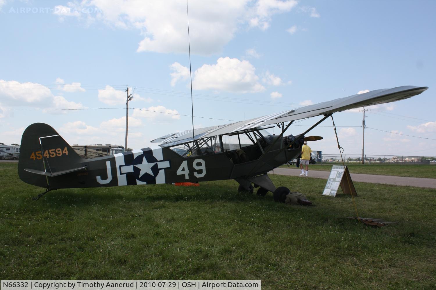 N66332, 1945 Piper L-4J Grasshopper (J3C-65D) C/N 13334, Piper L-4J, c/n: 13334