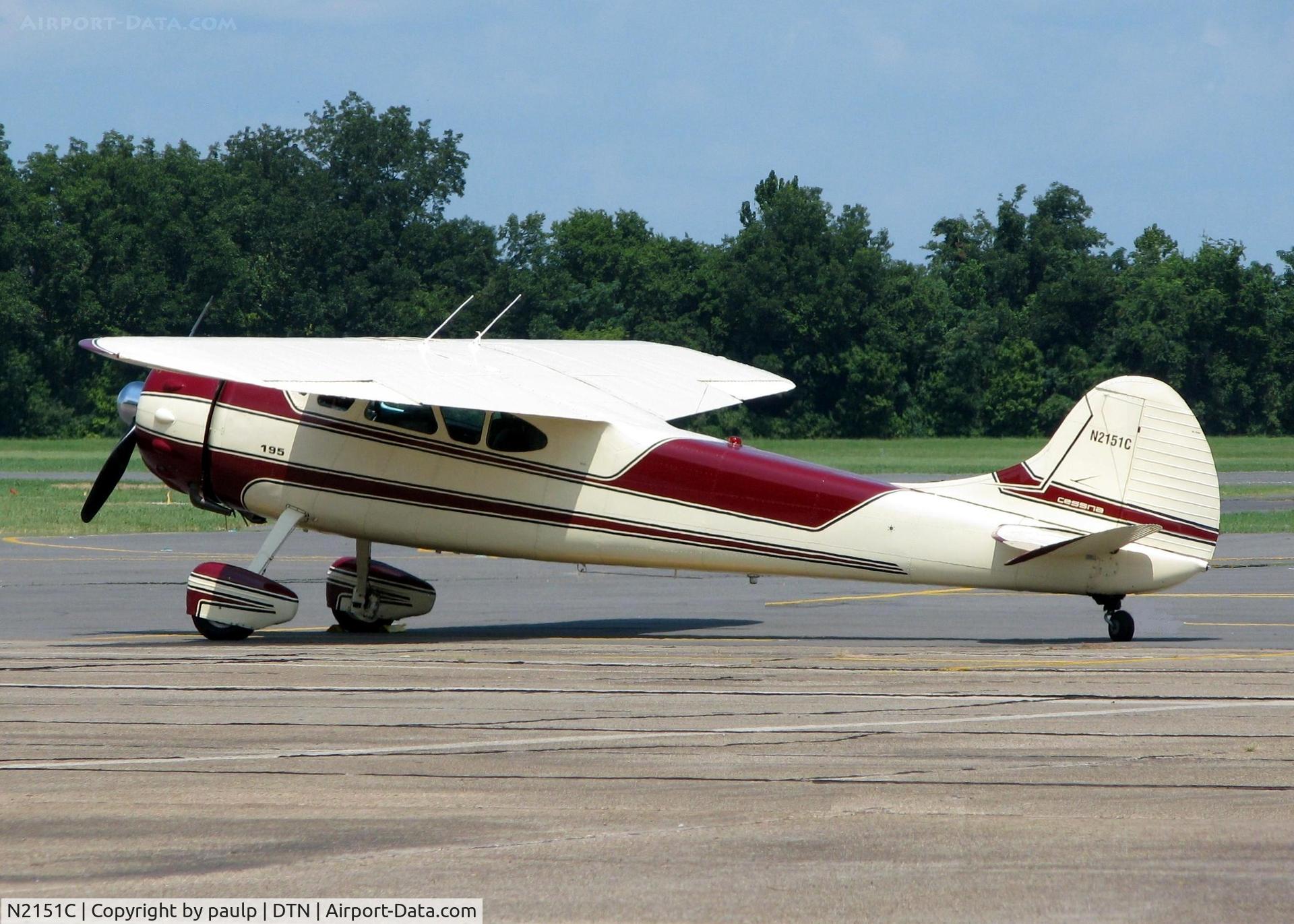 N2151C, 1954 Cessna 195B Businessliner C/N 16136, At Downtown Shreveport.