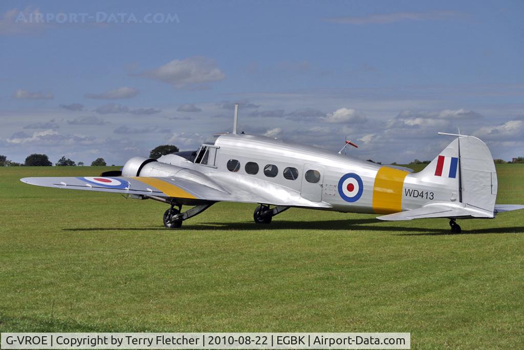 G-VROE, 1950 Avro 652A Anson T.21 C/N 3634, 1950 Av Roe And Co Ltd AVRO 652A ANSON T21, c/n: 3634 at the 2010 Sywell Airshow