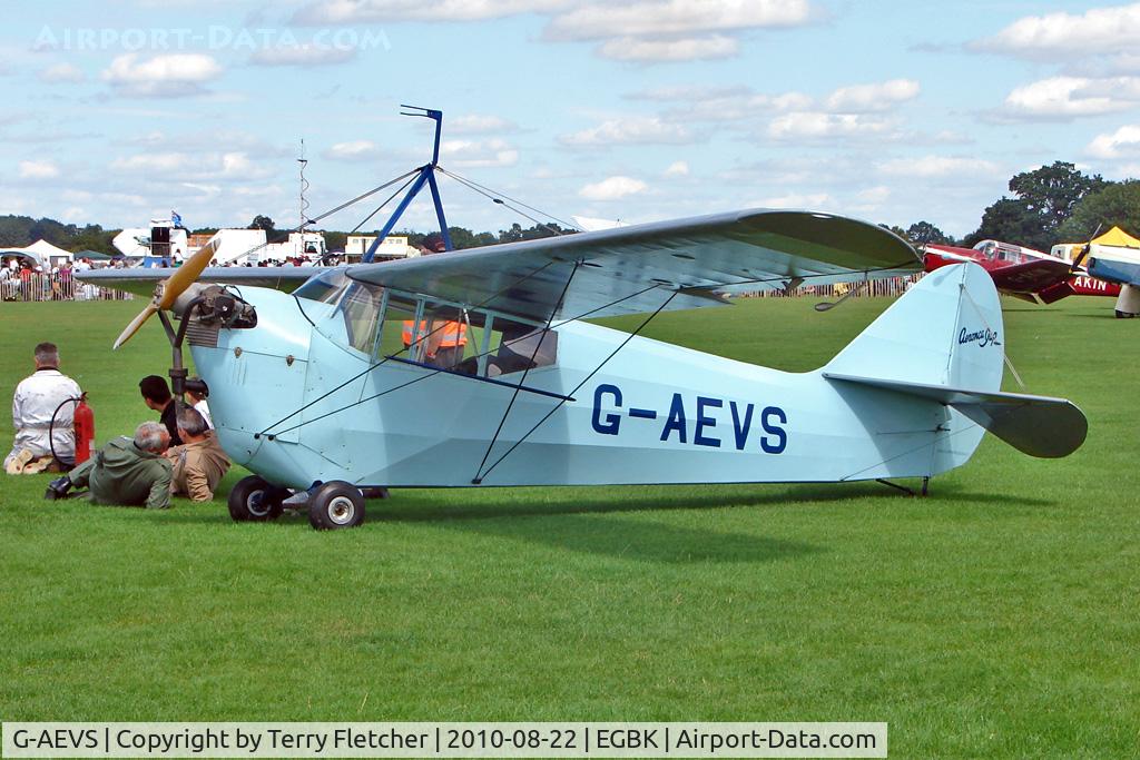G-AEVS, 1937 Aeronca 100 C/N AB114, 1937 Aeronautical Corporation Of Gb Ltd AERONCA 100, c/n: AB114 at 2010 Sywell Air Show