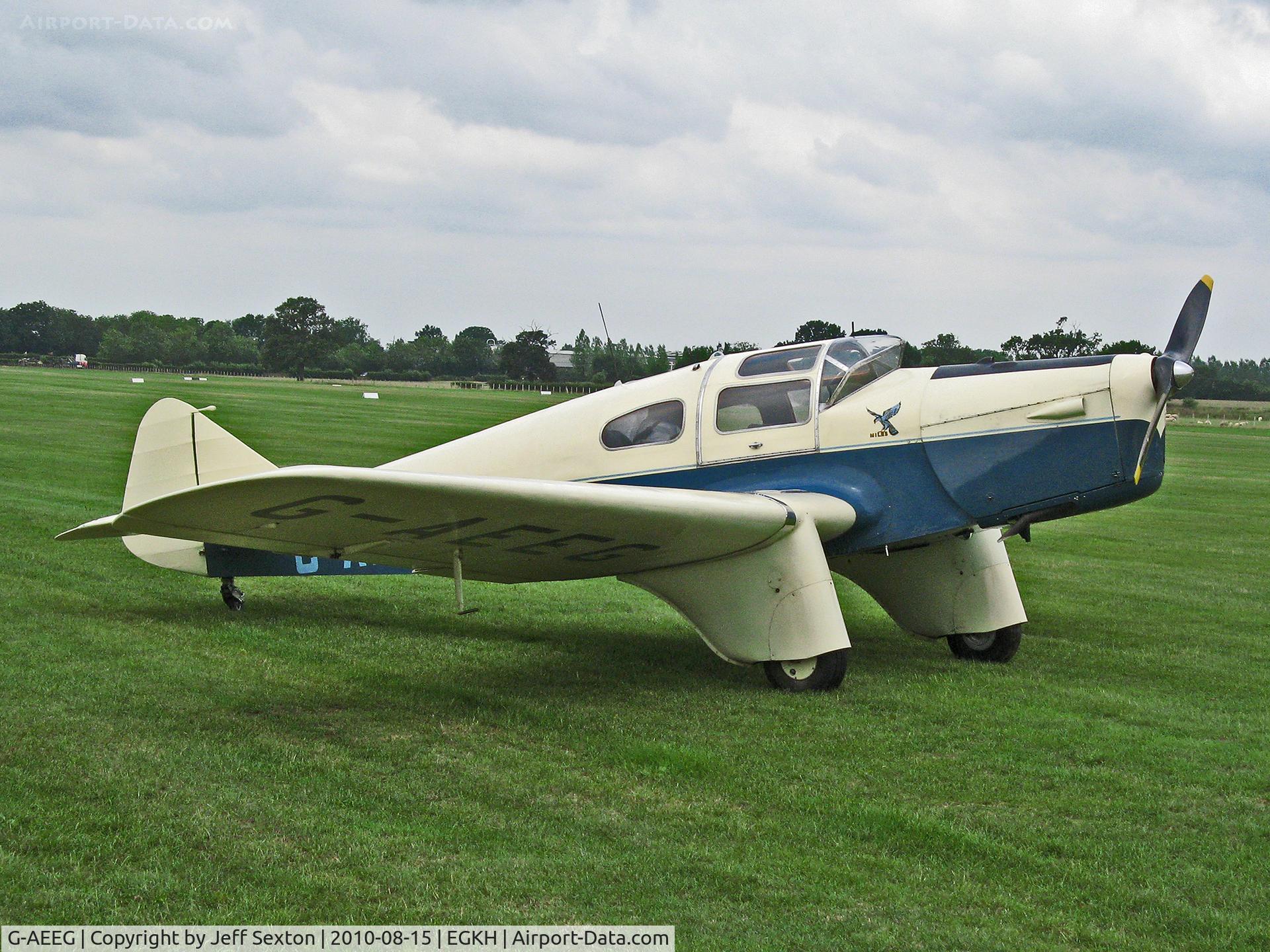 G-AEEG, 1936 Miles M-3A Falcon Major C/N 216, Static display at Headcorn Military Vehicle and Vintage Aircraft Weekend.