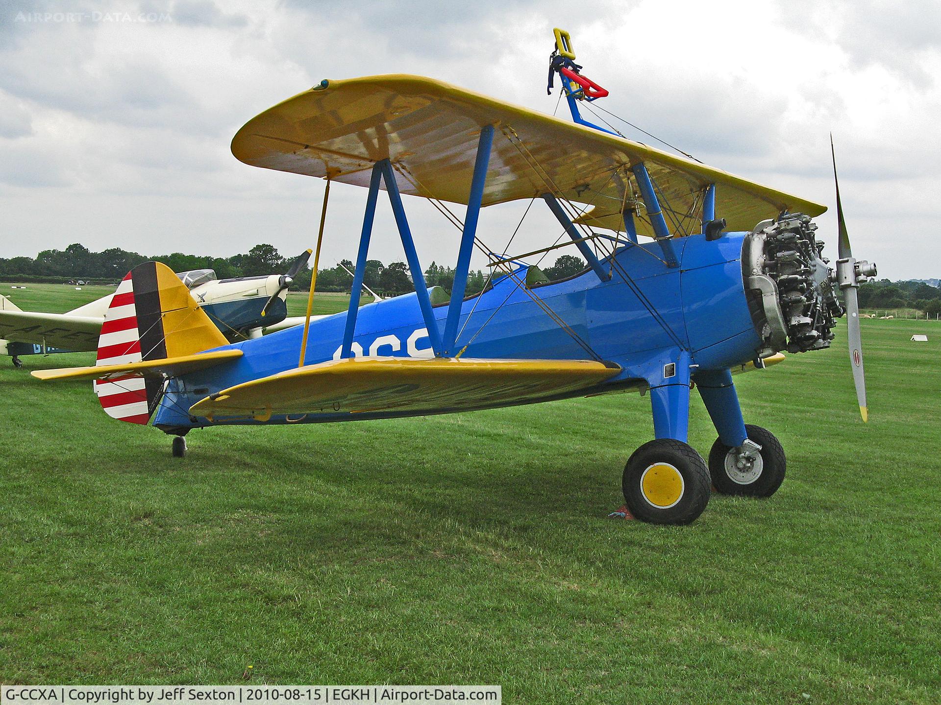 G-CCXA, 1942 Boeing A75N1 C/N 75-3616, Stearman a/c modified for wing walking