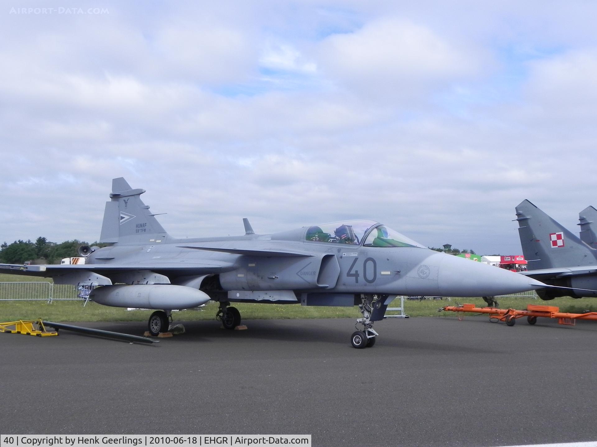 40, Saab JAS-39C Gripen C/N 39311, Dutch AF Open Day,  Gilze Rijen AFB

Hungarian AF