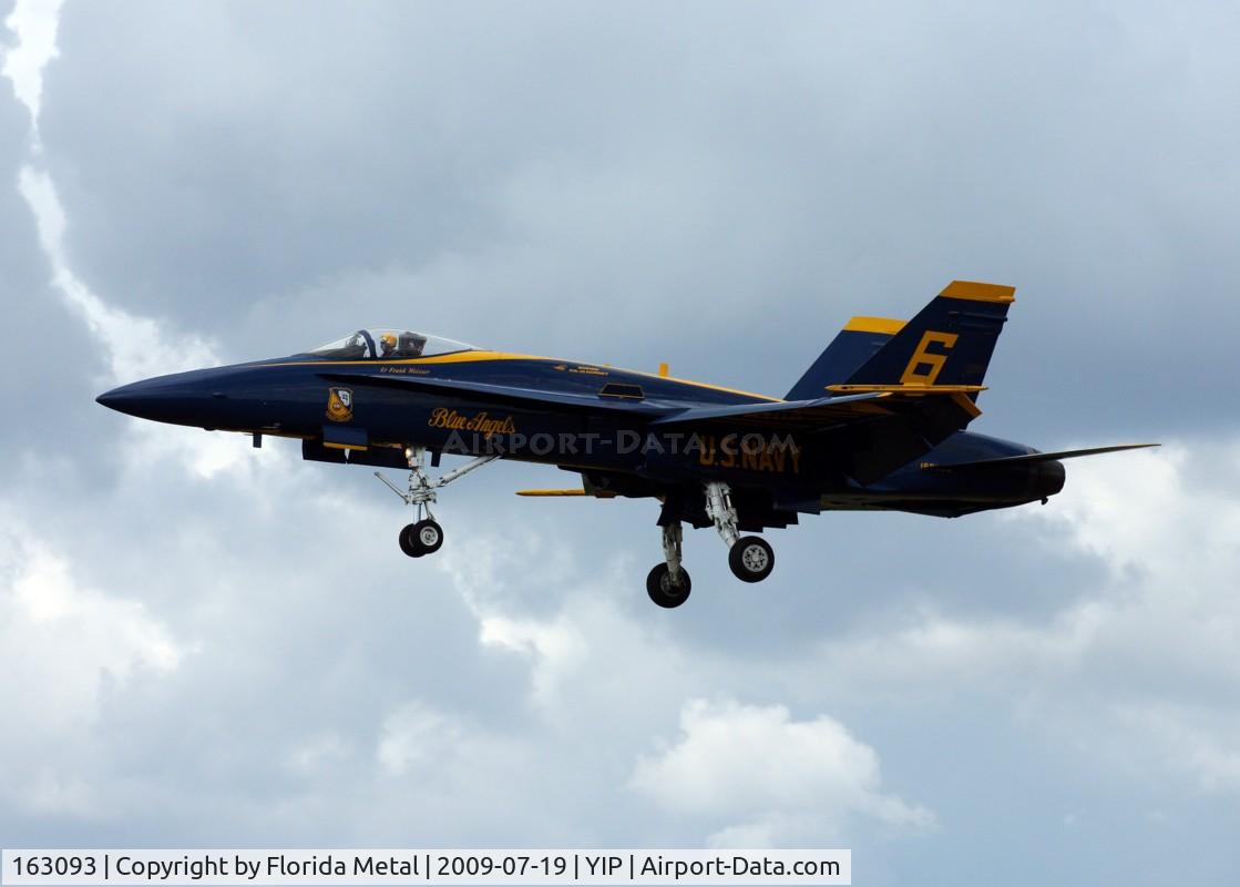 163093, McDonnell Douglas F/A-18A Hornet C/N 0475/A391, Blue Angels #6