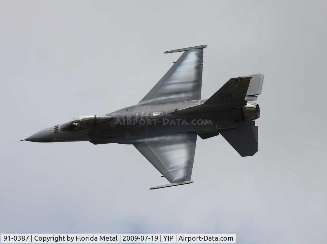 91-0387, 1991 General Dynamics F-16CM Fighting Falcon C/N CC-85, F-16C