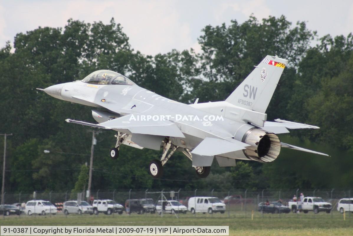 91-0387, 1991 General Dynamics F-16CM Fighting Falcon C/N CC-85, F-16C