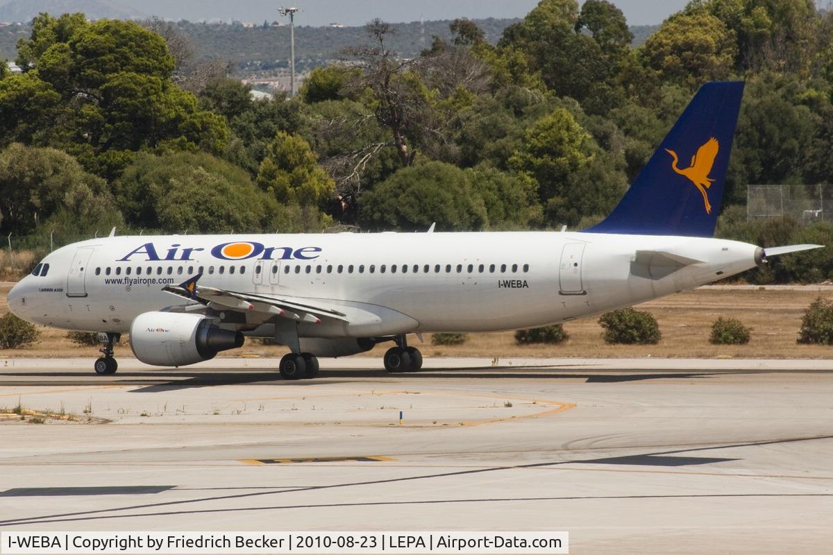 I-WEBA, 2007 Airbus A320-214 C/N 3138, taxying out to the active