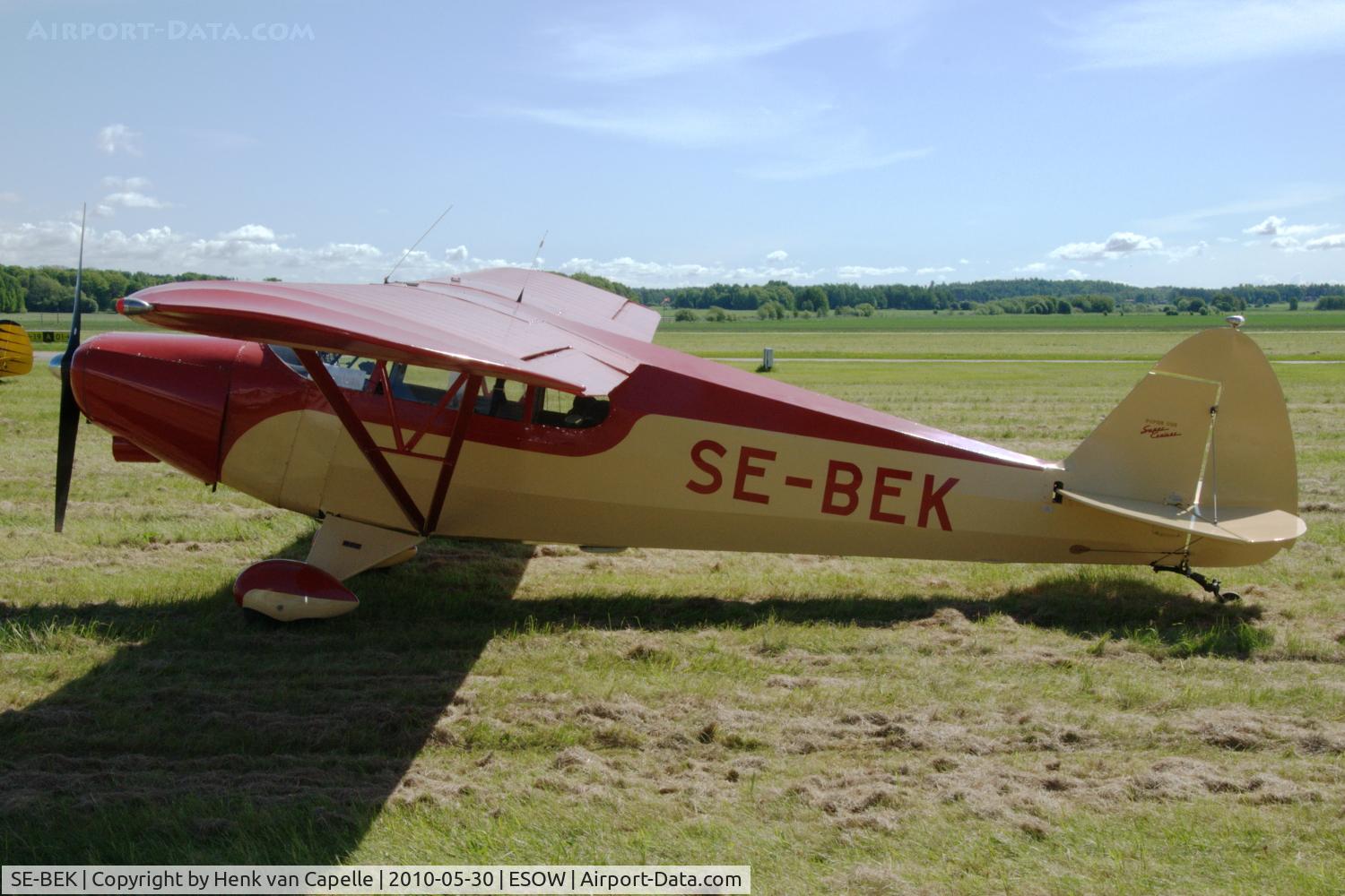 SE-BEK, 1946 Piper PA-12 Super Cruiser C/N 12-558, Piper Super Cruiser at Västerås Hässlö airport, Sweden.
