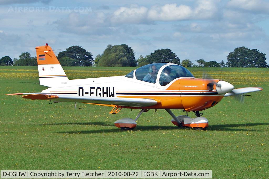 D-EGHW, 1984 Bolkow Bo-209 Monsun 150FV C/N 170, 1984 Bölkow Bo 209 Monsun 150FV, c/n: 170 - visitor to the 2010 Sywell Airshow