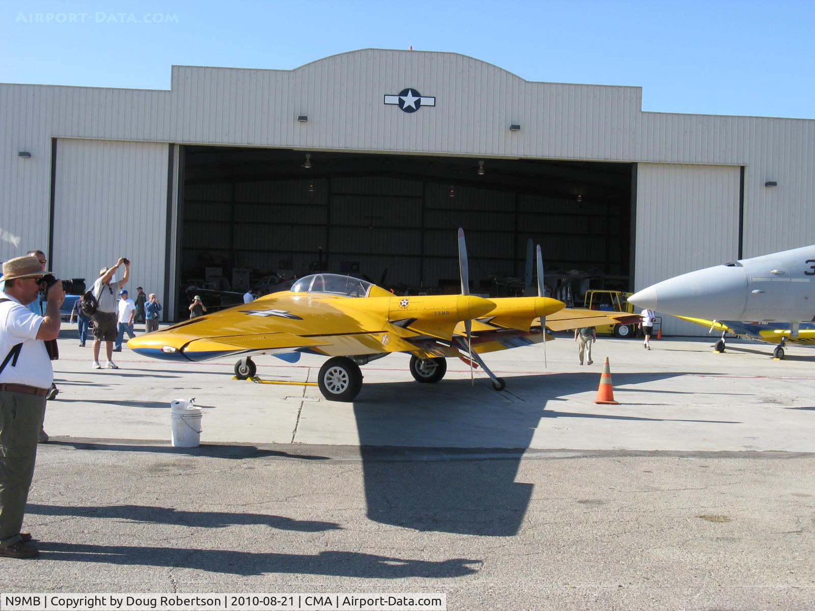 N9MB, 1945 Northrop N9M C/N 04, 1945 Northrop N-9M FLYING WING, two Franklin XO-540-7 pushers, 300 Hp each, NACA 65-019 airfoil, two tandem seats-pilot and observer. USA's original stealth aircraft design and only example remaining. Most complex volunteer restoration ever!